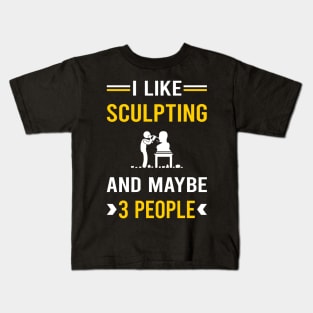 3 People Sculpting Sculptor Sculpture Kids T-Shirt